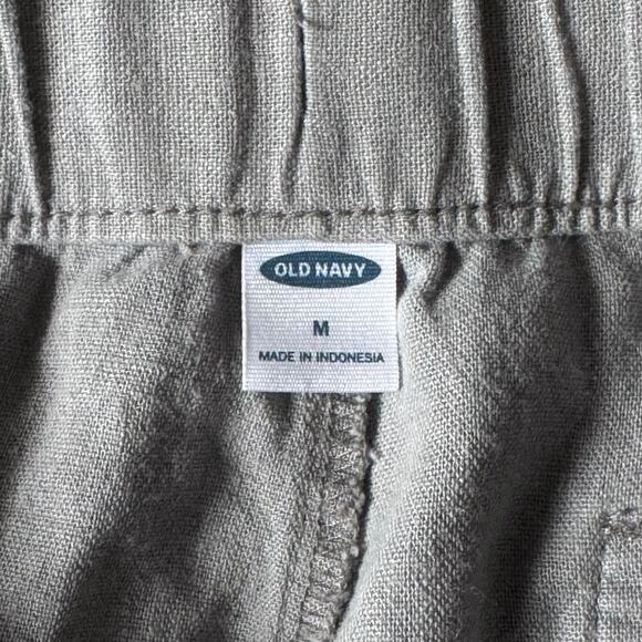 Old Navy High-Waisted Wide-Leg Linen Blend Pants in Gray Basalt Size M - Picture 5 of 6